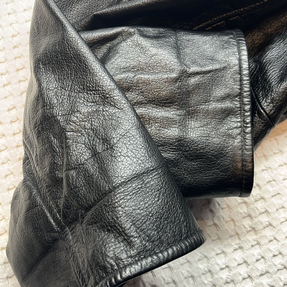 Wilson Leather Coat Full Zip/button Thinsulate Lined Size Med Pre-Owed - Picture 14 of 14